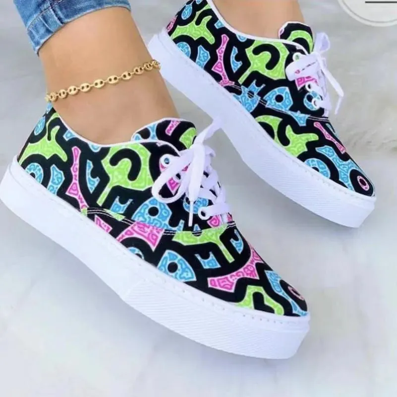 2022 Graffiti Sneakers - Women's Urban Trainers | Femstylo