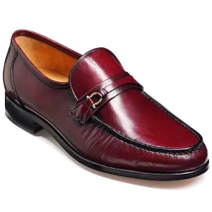 40% OFF BARKER Wade Shoes - Mens Moccasins - Burgundy Kid size: UK 8.5