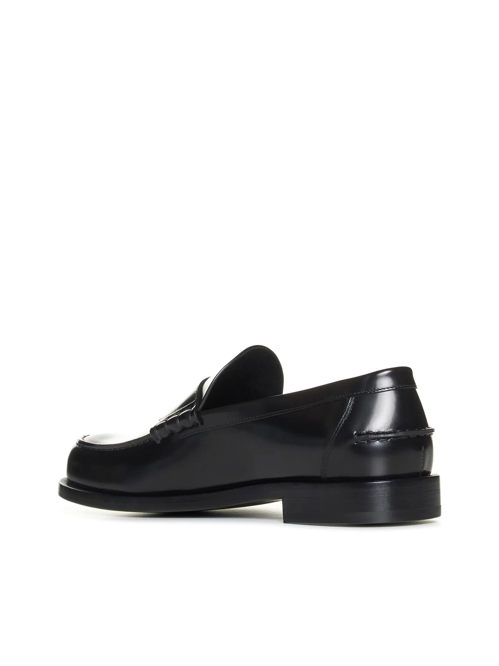 4G plaque leather loafers