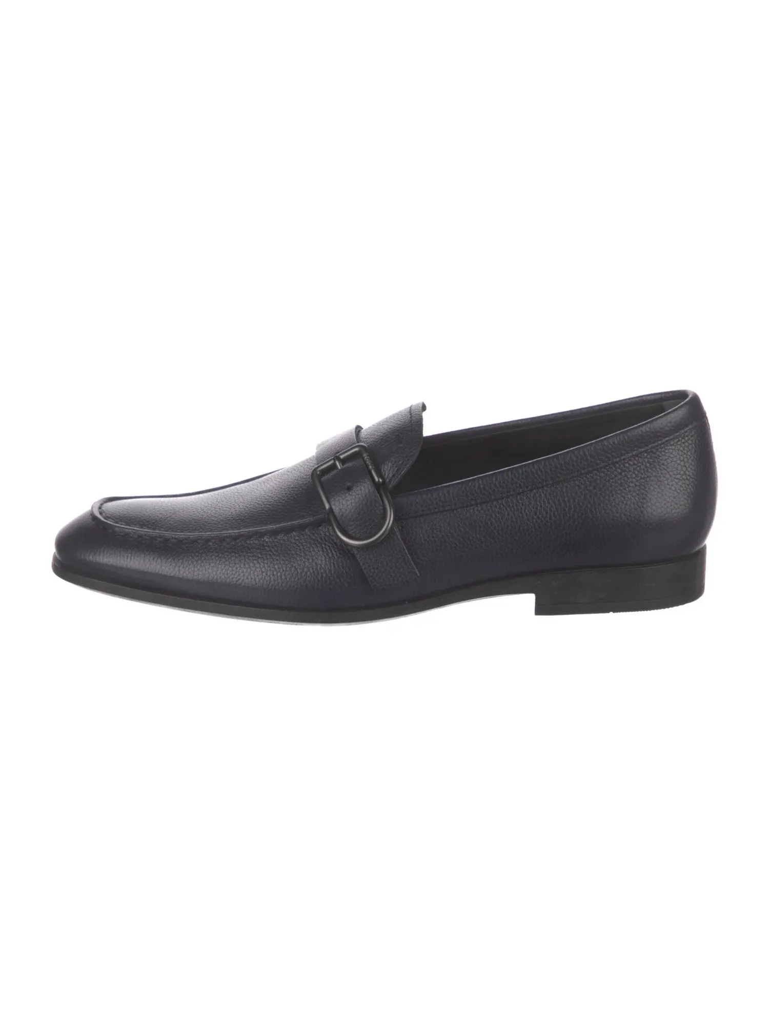 $675 TOD’S - Blue Pebbled Leather LOGO Vamp Loafer - (7.5 Tod's) 8.5 US