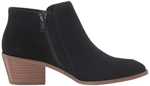 Amazon Essentials Women's Ankle Boot, Black Microsuede,8