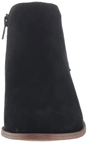 Amazon Essentials Women's Ankle Boot, Black Microsuede,8