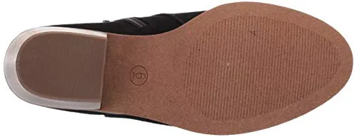 Amazon Essentials Women's Ankle Boot, Black Microsuede,8