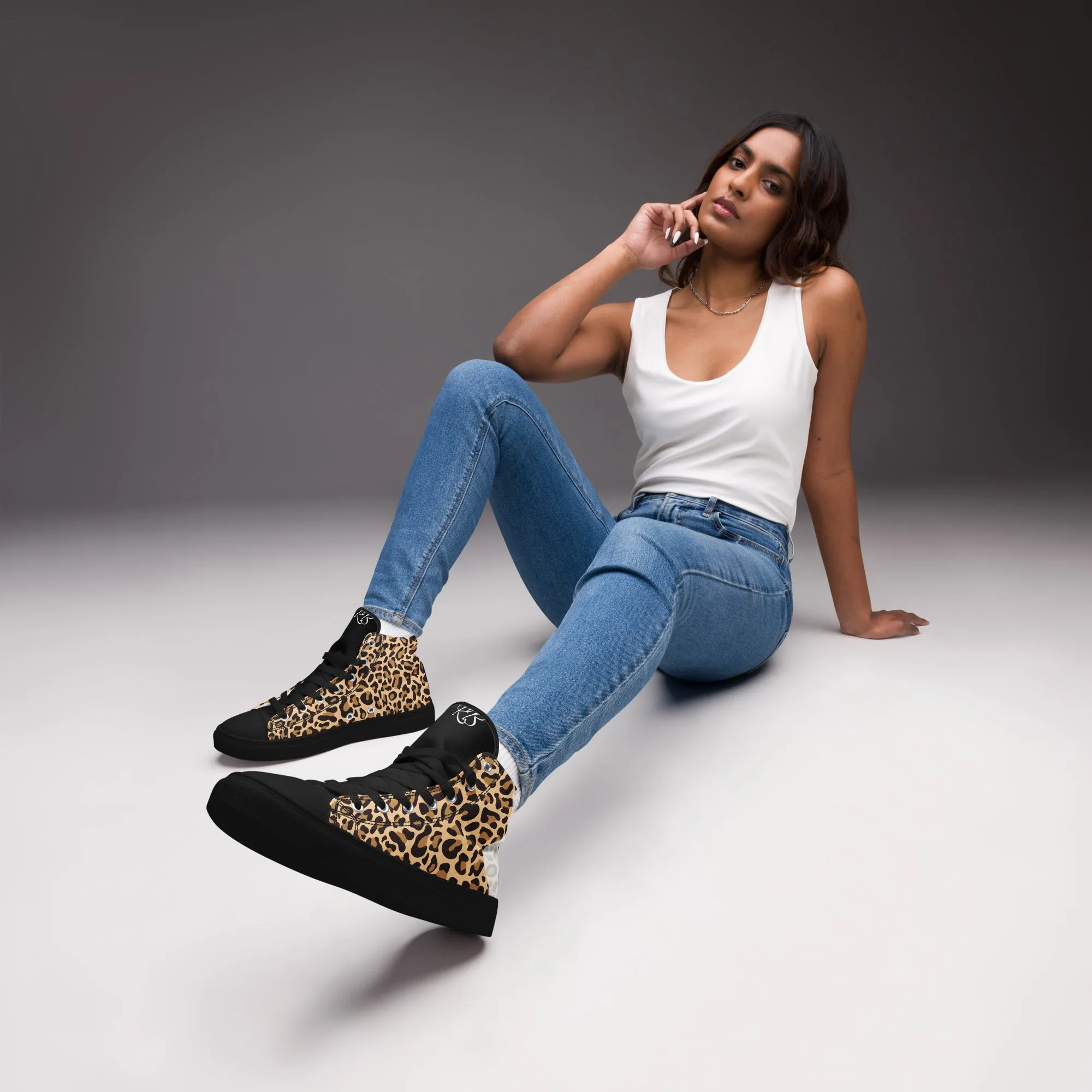 Animal Pattern Customised Business Women's High Top Custom Sneakers