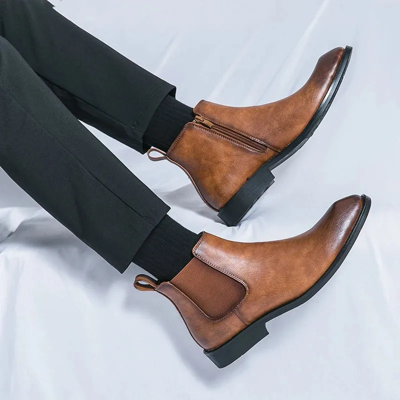 ApexStyle Herren Leder-Boots
