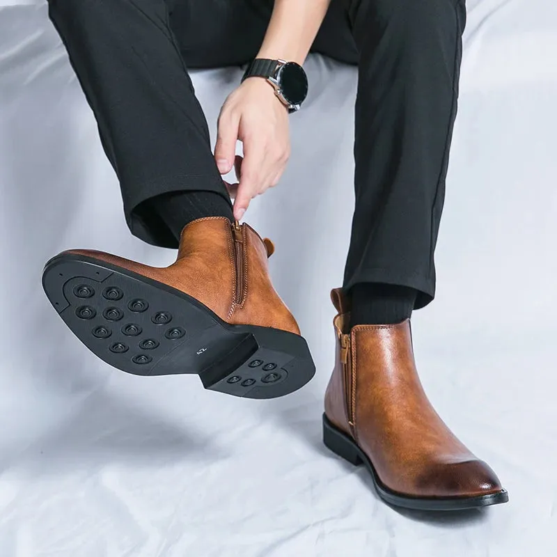 ApexStyle Herren Leder-Boots