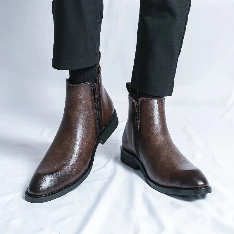 ApexStyle Herren Leder-Boots