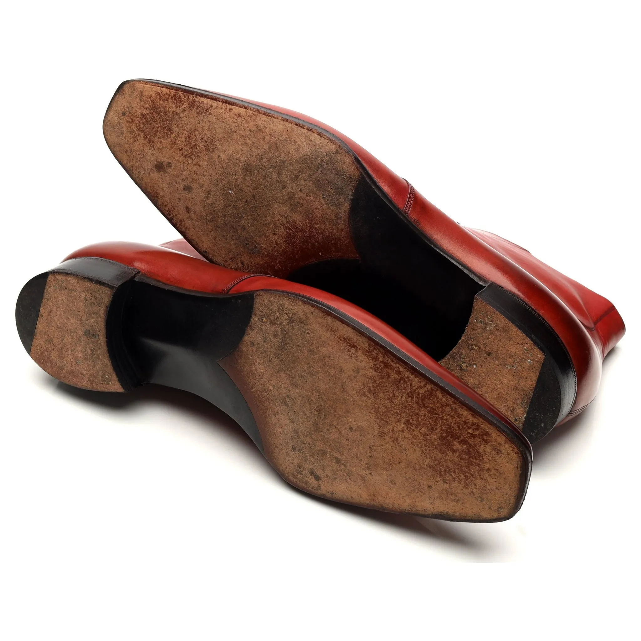 'Arran' Cherry Red Leather Chukka Boots UK 12 E