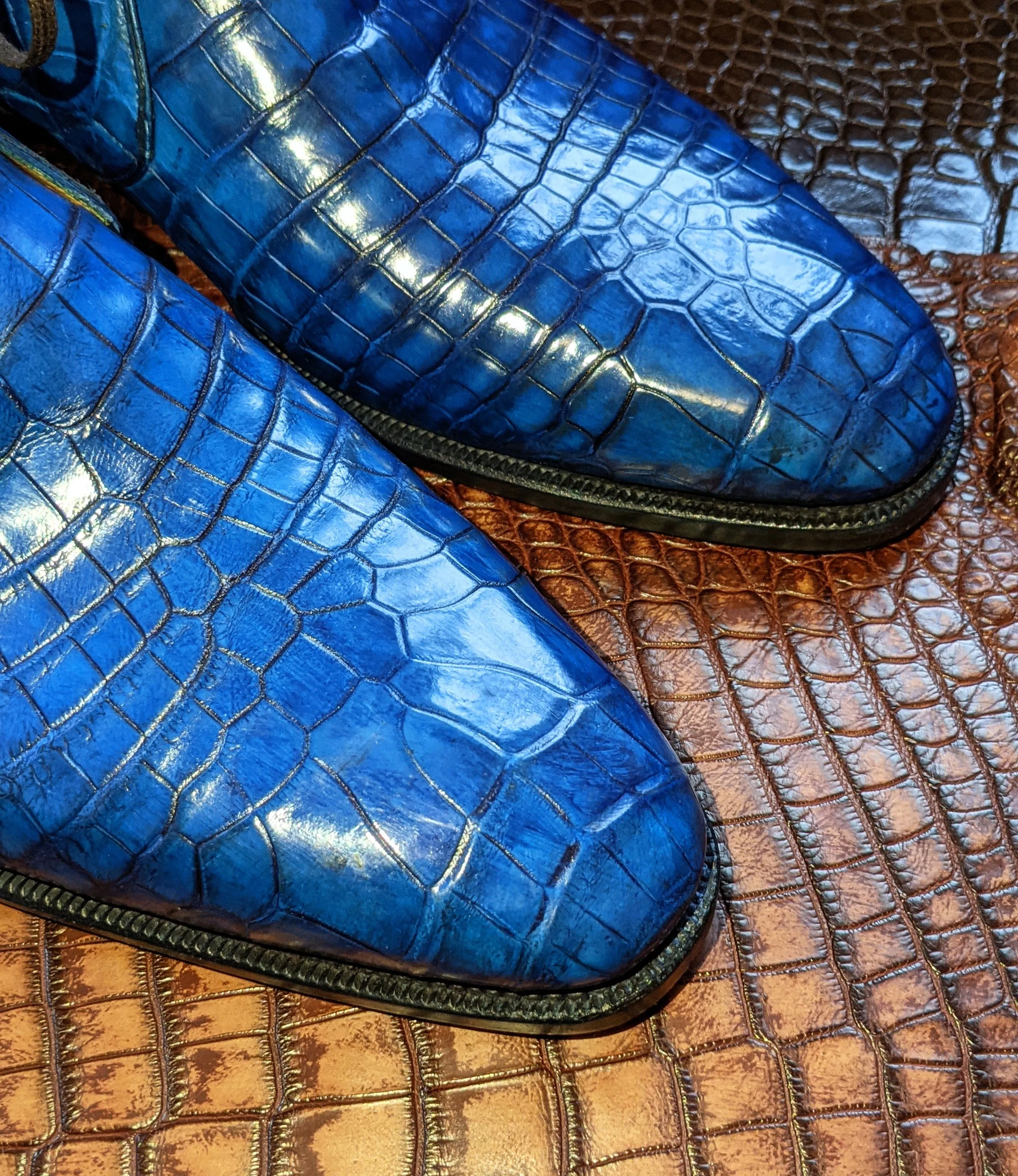 Ascot Chukka Boots - Jazz Blue Niloticus Crocodile