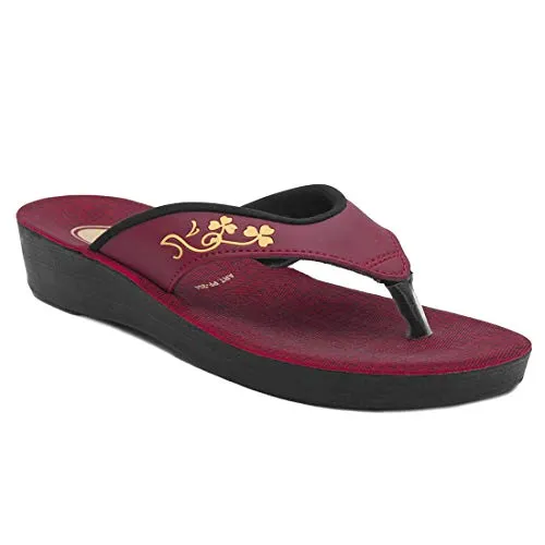 Asian PF-204 girls shoes for women | ladies chappal for women stylish | New fashion latest design flat heels slippers for women | Perfect for daily wear walking uk-6