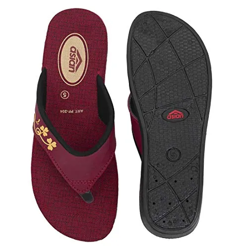Asian PF-204 girls shoes for women | ladies chappal for women stylish | New fashion latest design flat heels slippers for women | Perfect for daily wear walking uk-6