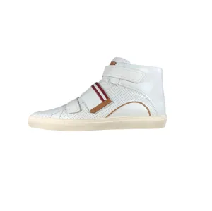 Bally Mens Herick White Leather High Top Sneakers