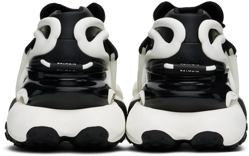 Balmain Black and White Unicorn Low-Top Sneakers