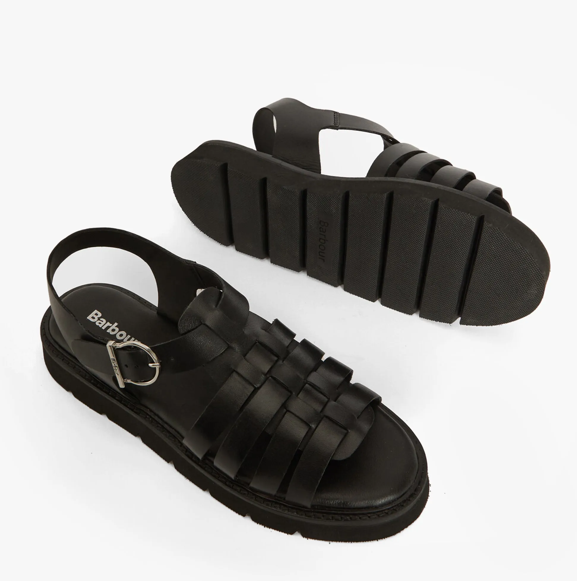 Barbour OTTERBURN Womens Fisherman Sandals Black