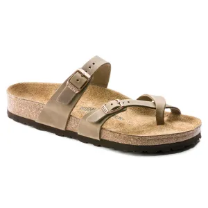 BIRKENSTOCK LADIES MAYARI OILED LEATHER - TOBACCO BROWN