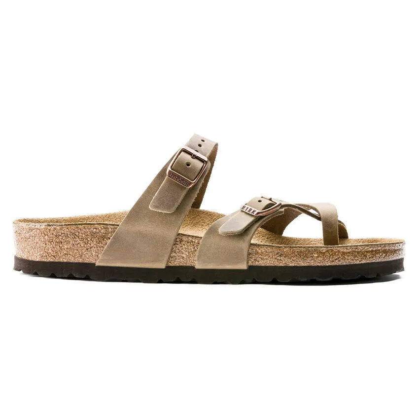 BIRKENSTOCK LADIES MAYARI OILED LEATHER - TOBACCO BROWN