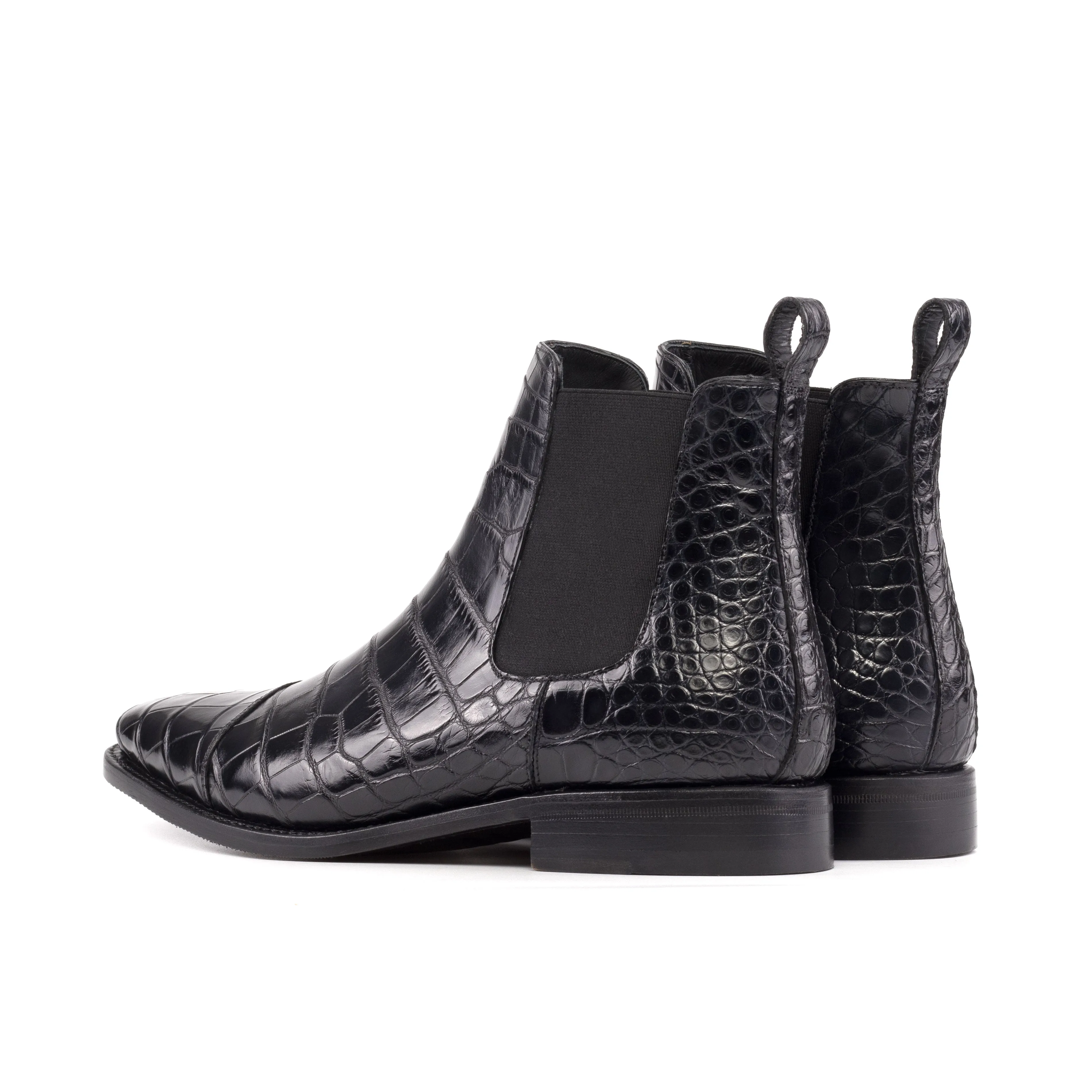 Black Alligator Chelsea Boots