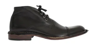Black Leather Ankle Chukka Boots