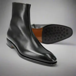 Black Leather Teruel Slip On Chelsea Boots - Boots