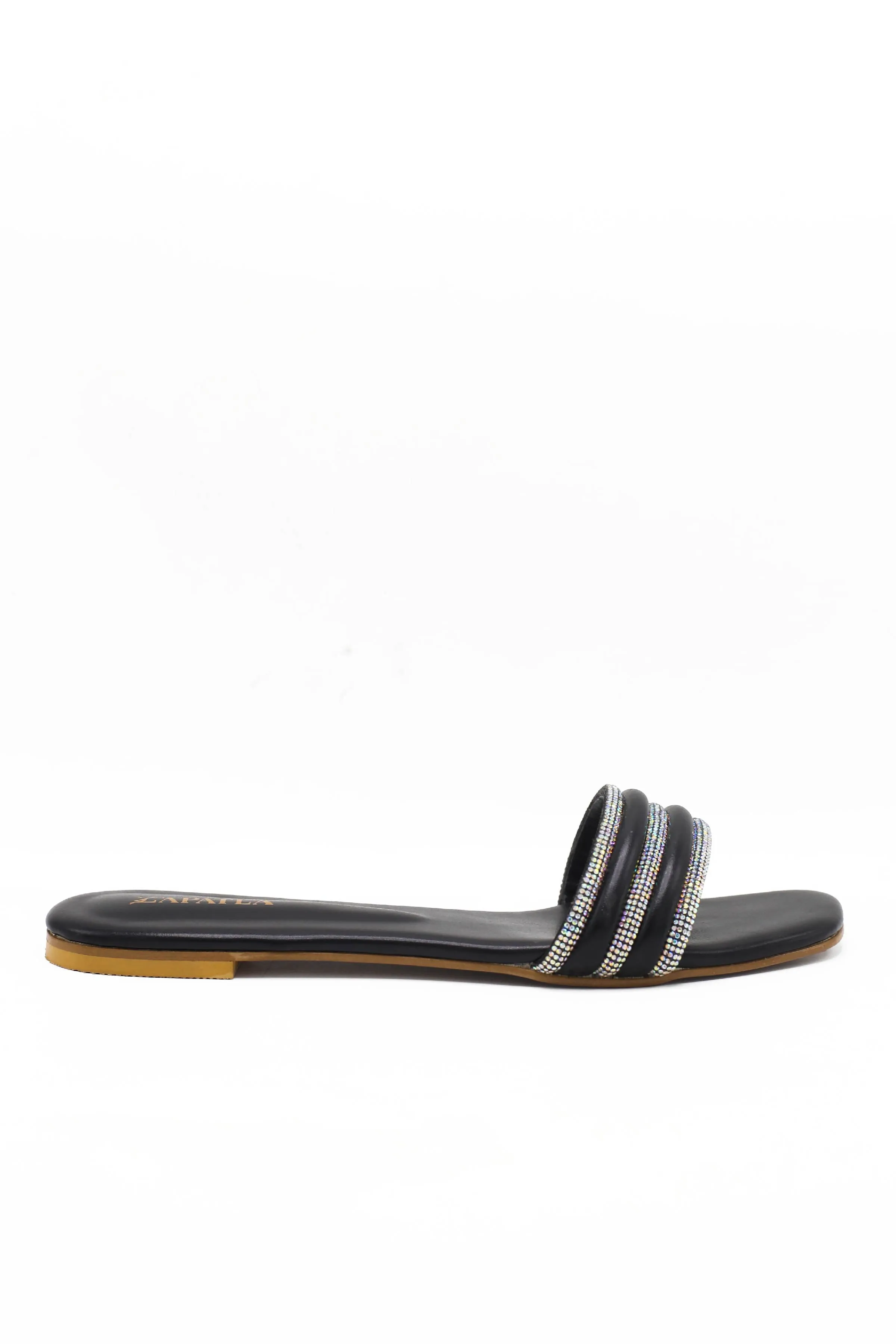 Black Shine Strap Slide ZF-105