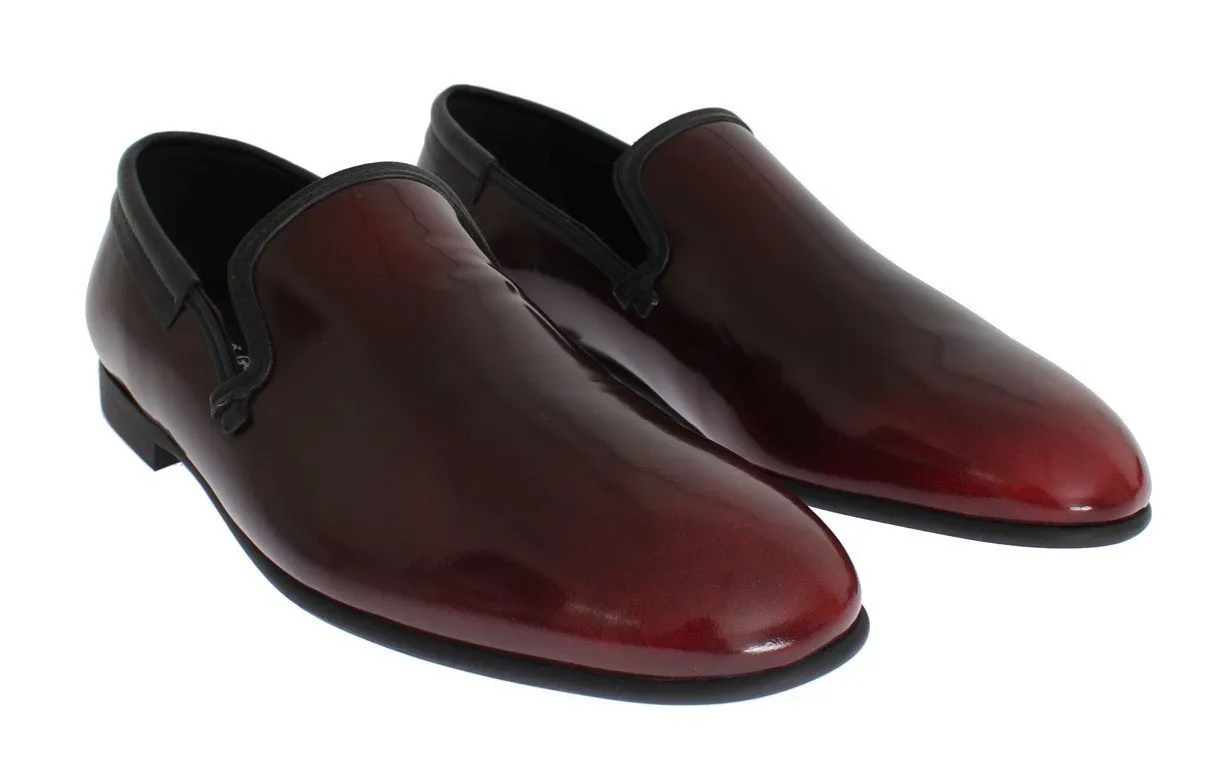 Bordeaux Patent Leather Dress Loafers