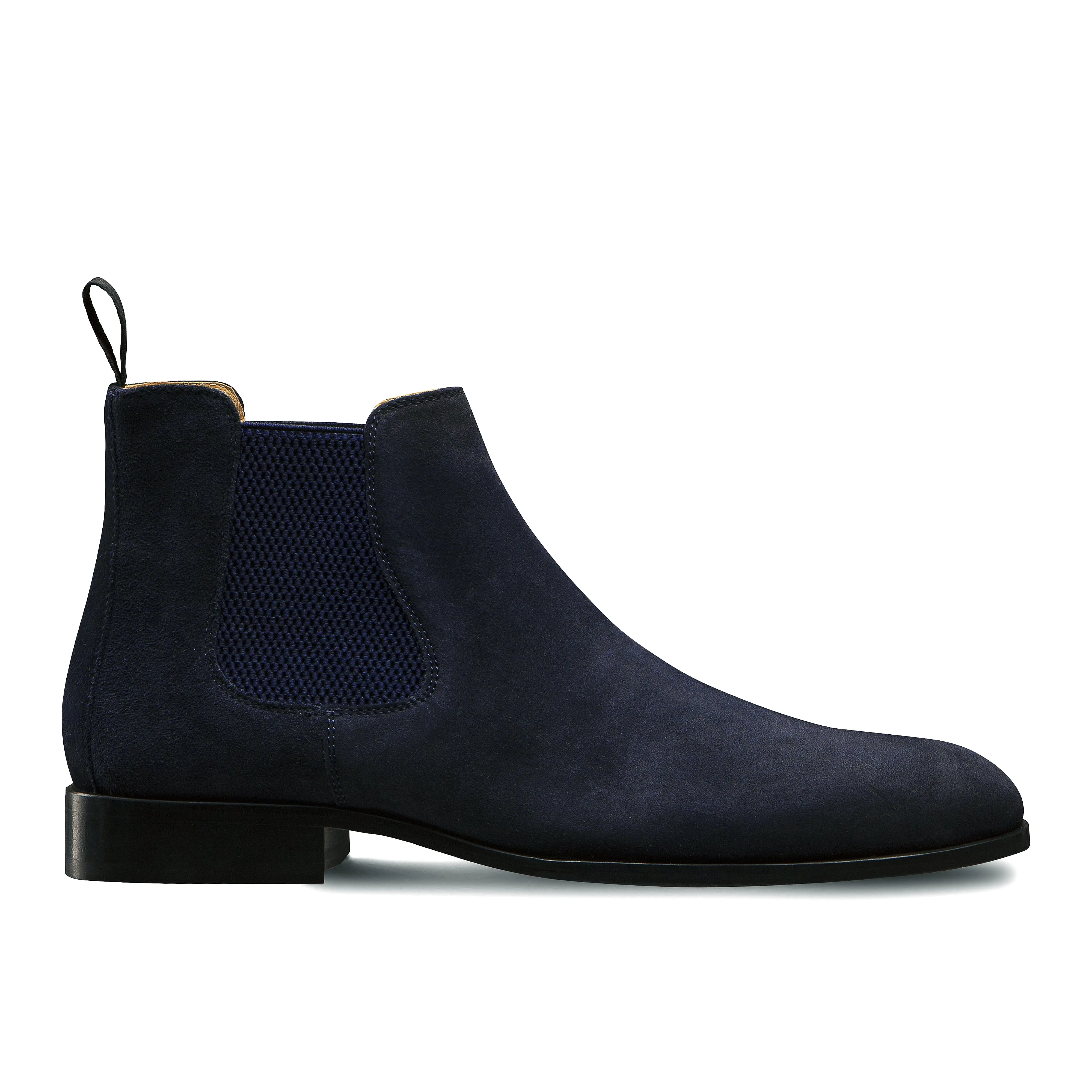 Bottines basses Shoji 1008 veau velours bleu marine
