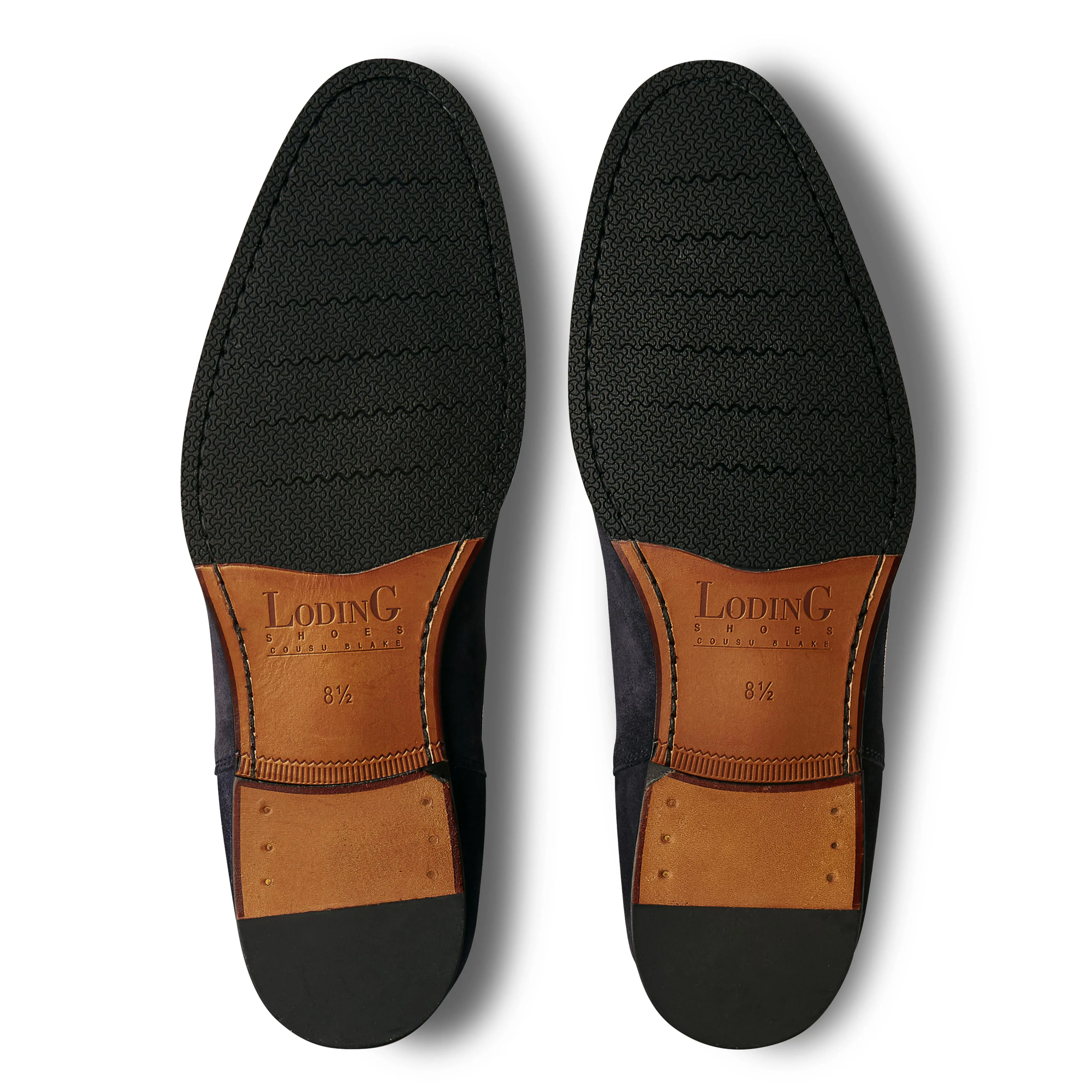 Bottines basses Shoji 1008 veau velours bleu marine