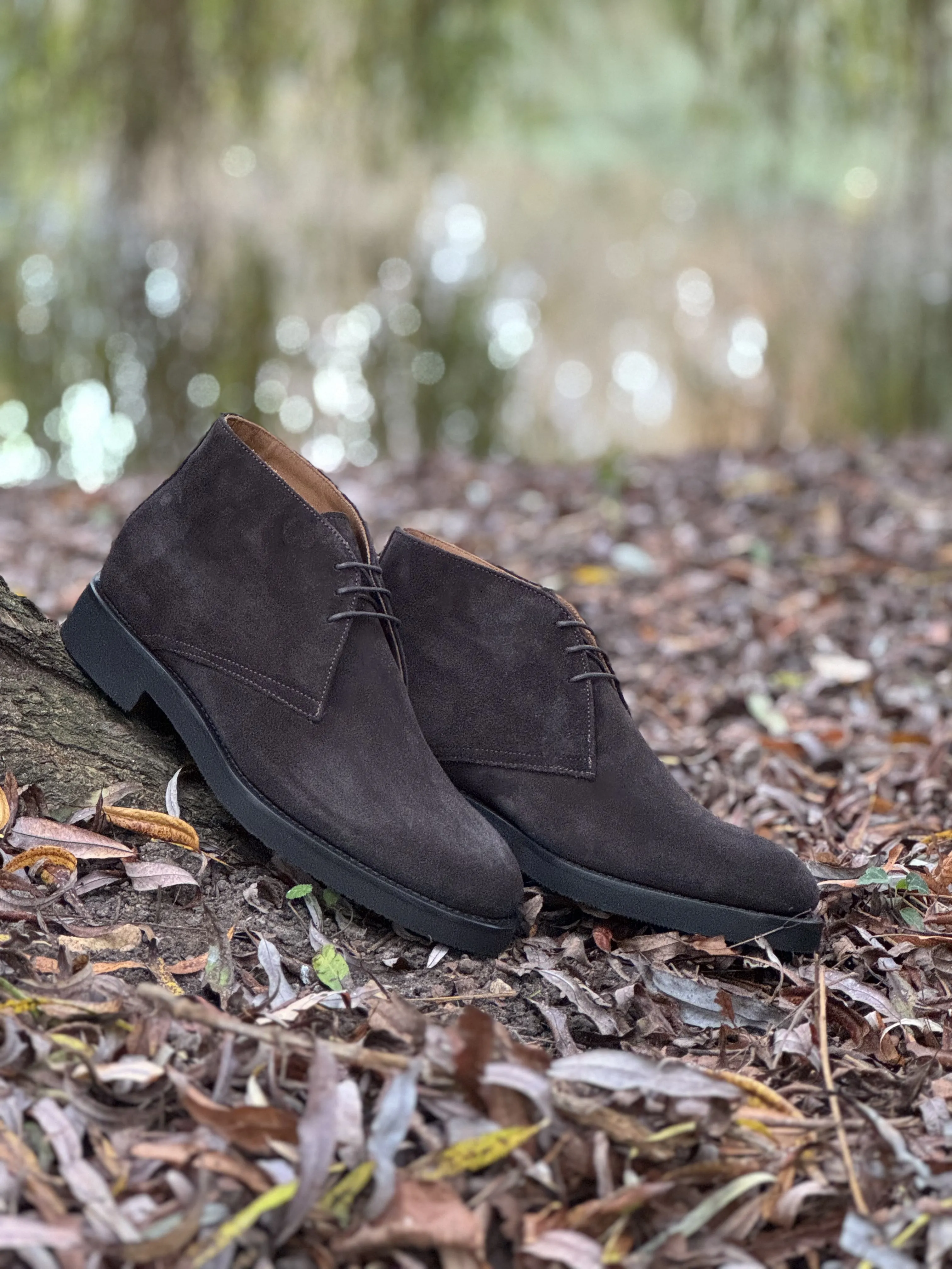 Bottines Chukka Saul 376 veau velours marron