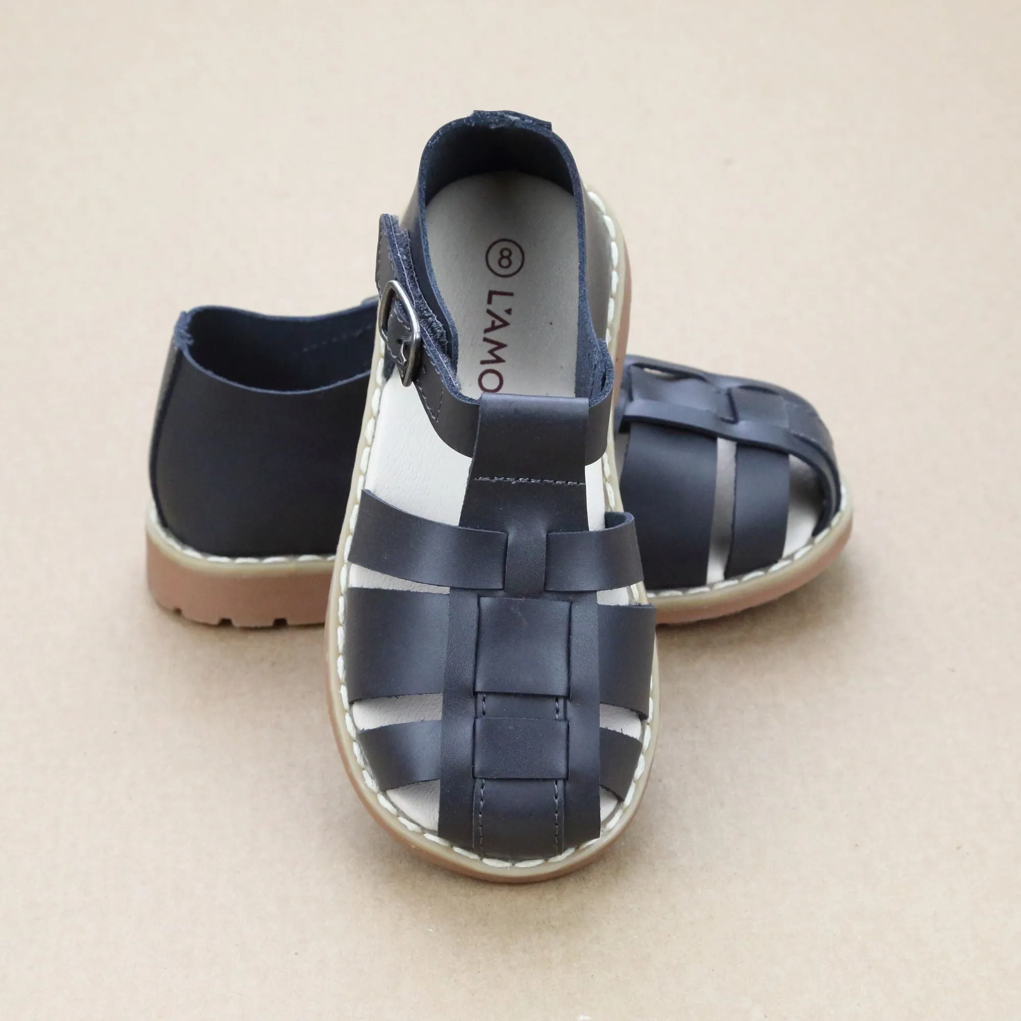 Boys Aiden Classic Leather Fisherman Sandal