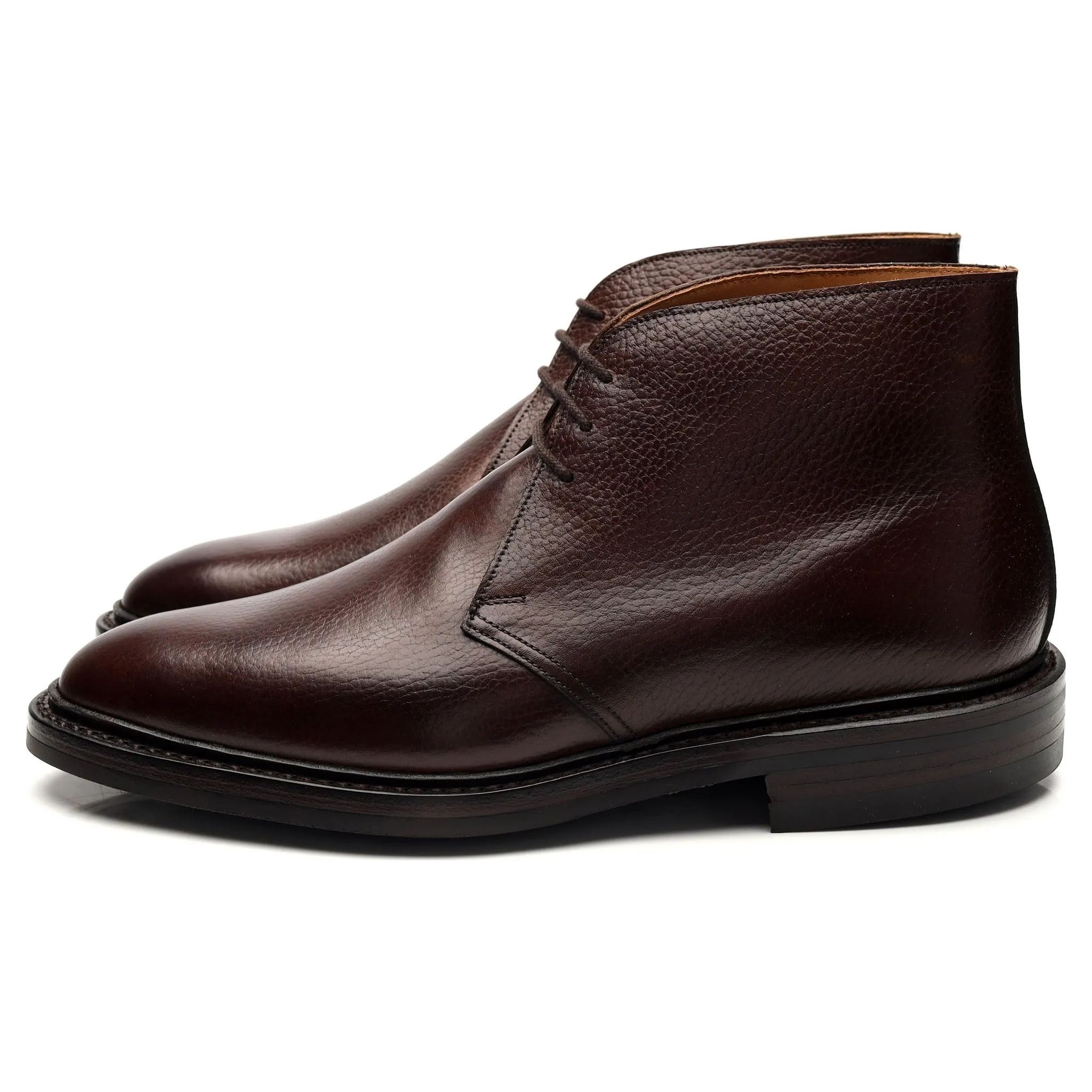 'Brecon' Dark Brown Grain Leather Chukka Boot UK 6.5 G