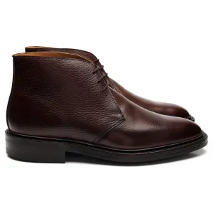 'Brecon' Dark Brown Grain Leather Chukka Boot UK 6.5 G
