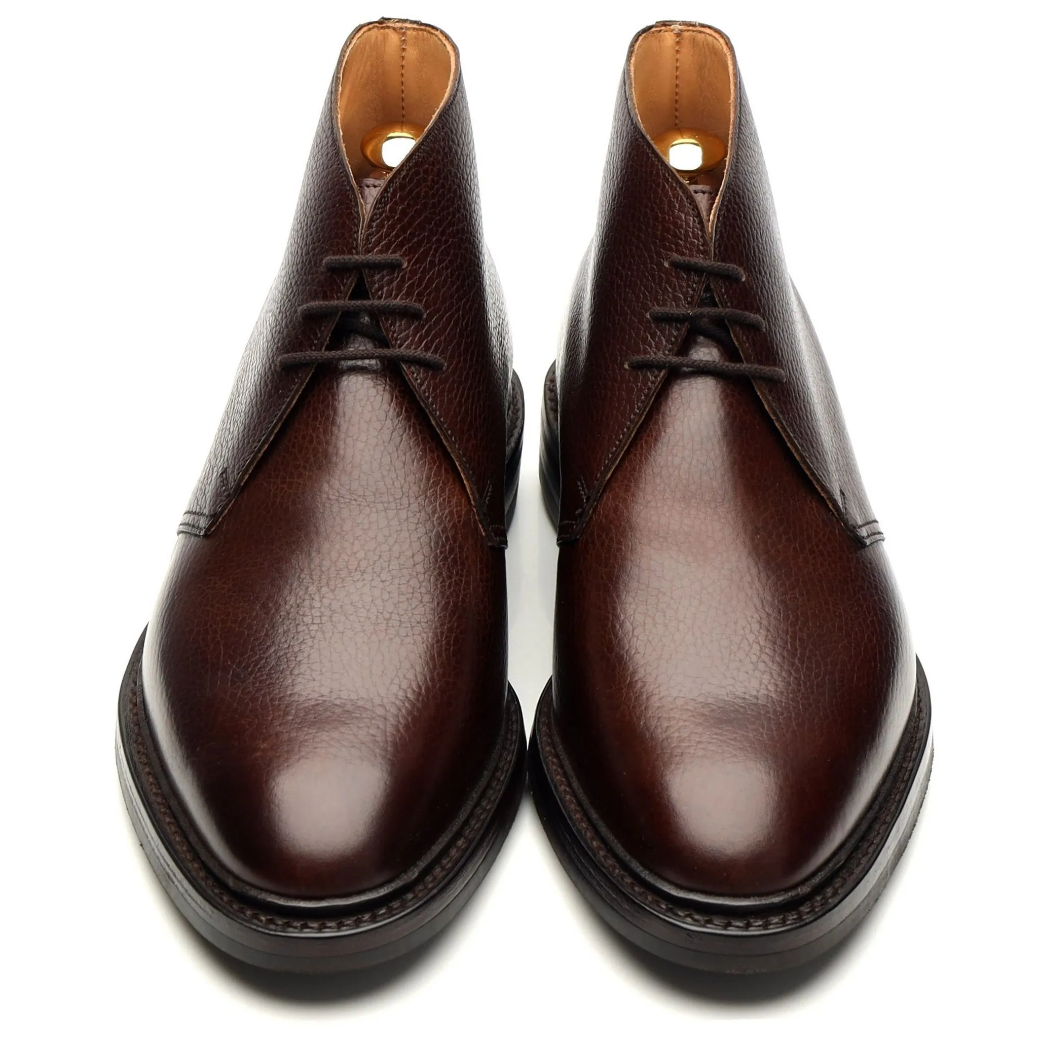 'Brecon' Dark Brown Grain Leather Chukka Boot UK 6.5 G