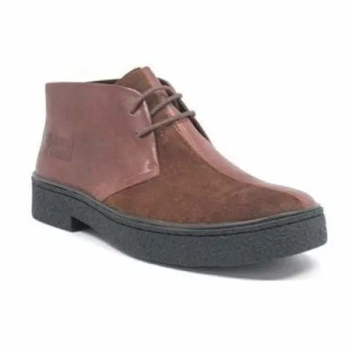 British Walkers Playboy Classic Split Toe Men's Brown Leather and Suede Ankle Boots