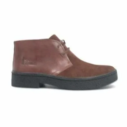 British Walkers Playboy Classic Split Toe Men's Brown Leather and Suede Ankle Boots