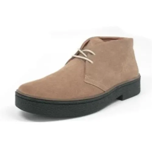 British Walkers Playboy Men's Taupe Suede Ankle Boots