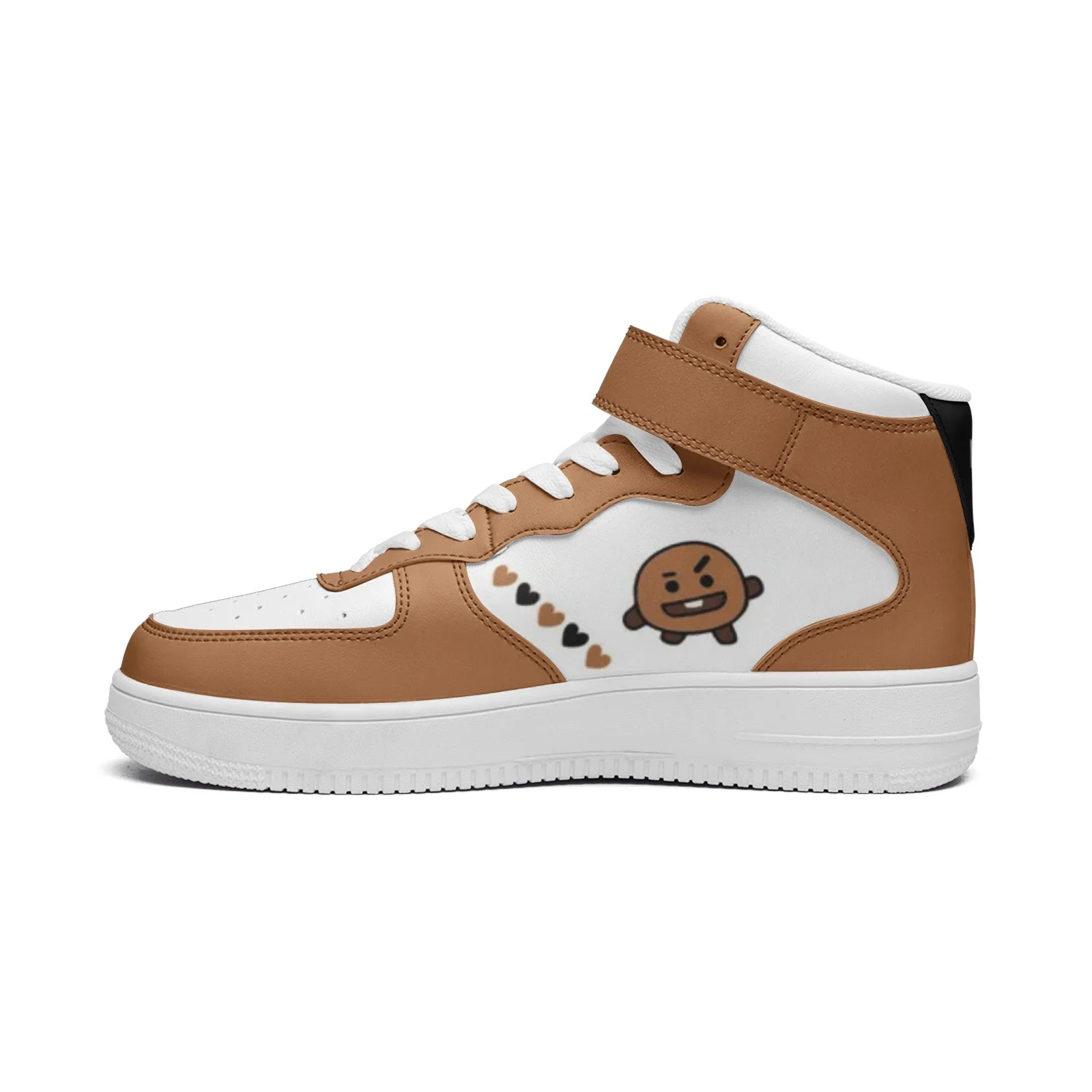 BT21 Shooky Unisex high Top Leather Sneakers