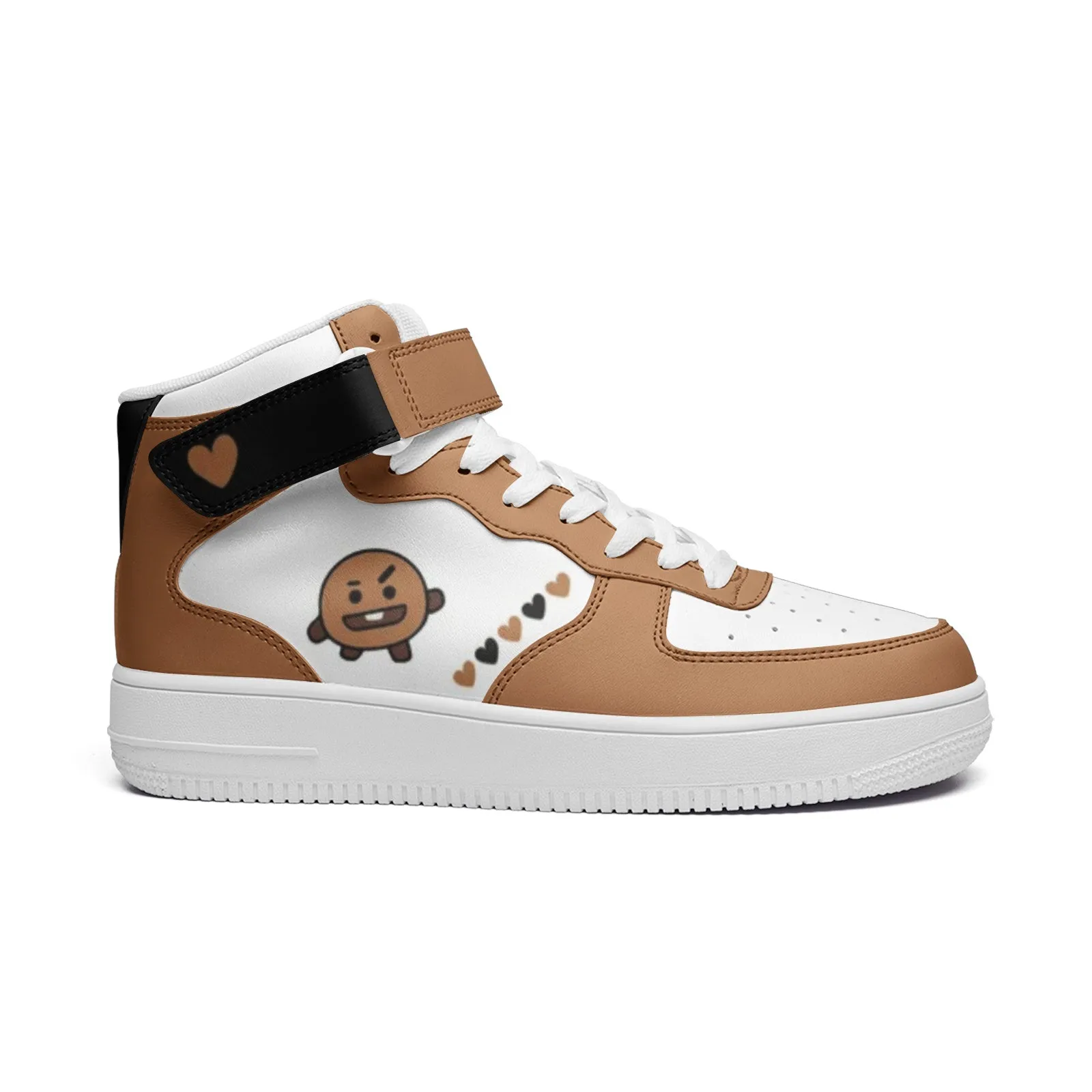 BT21 Shooky Unisex high Top Leather Sneakers