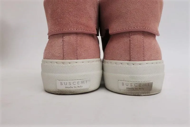 Buscemi High Top Sneakers Blush Suede Size 39