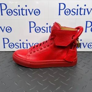 Buscemi Womens 125 MM Red Leather Sneakers
