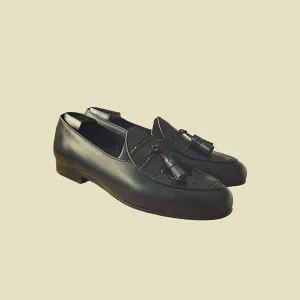CALF LEATHER BELGIAN LOAFERS - BLK