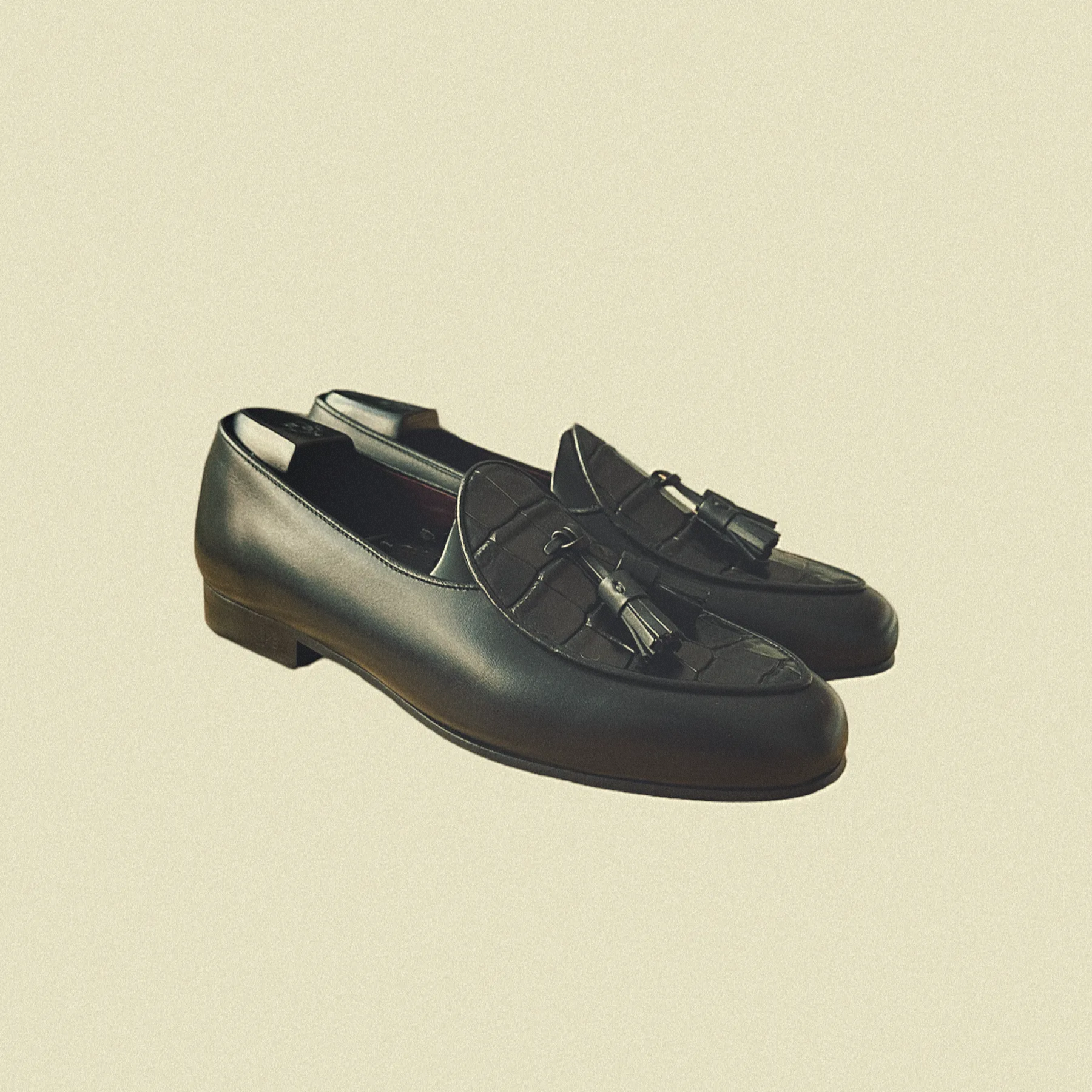 CALF LEATHER BELGIAN LOAFERS - BLK
