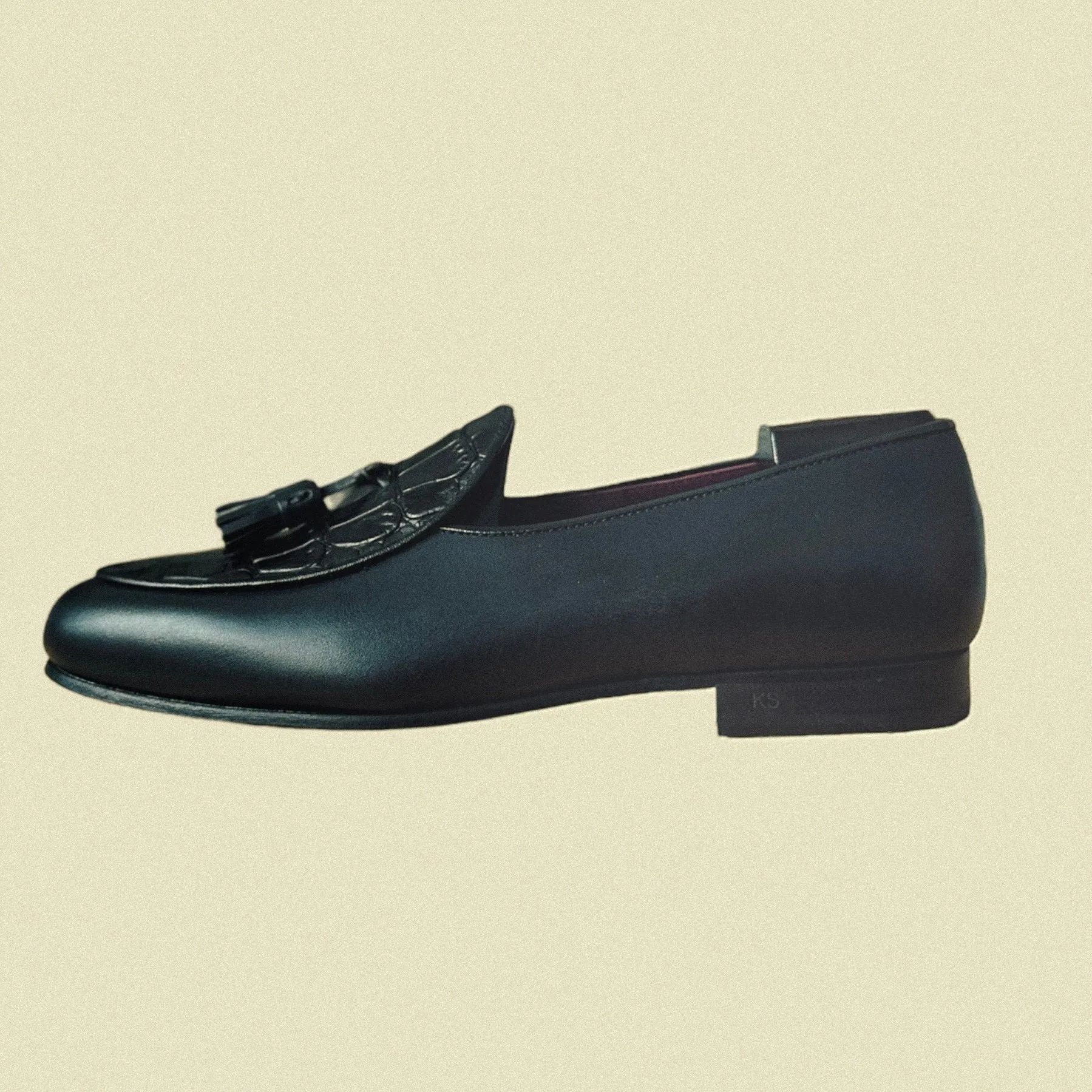 CALF LEATHER BELGIAN LOAFERS - BLK
