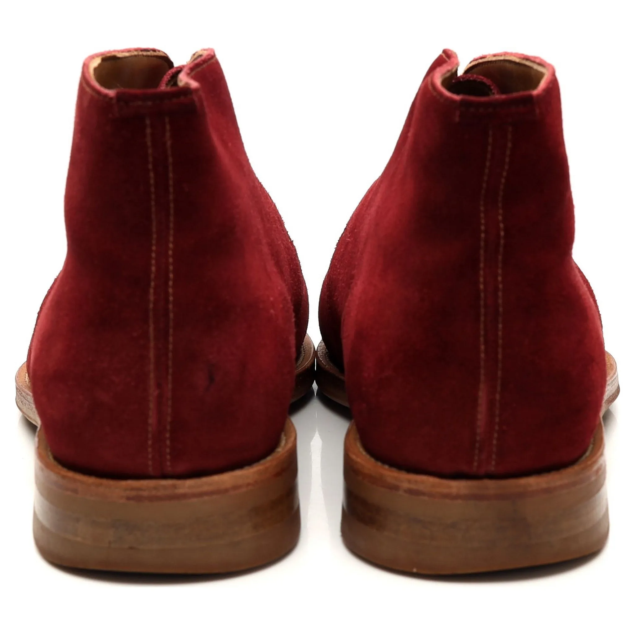 'Canterbury' Burgundy Suede Chukka Boots UK 10.5 F