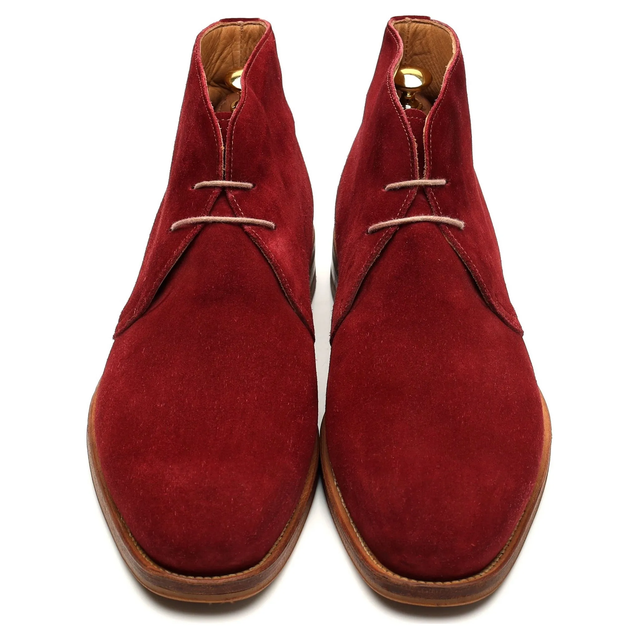 'Canterbury' Burgundy Suede Chukka Boots UK 10.5 F