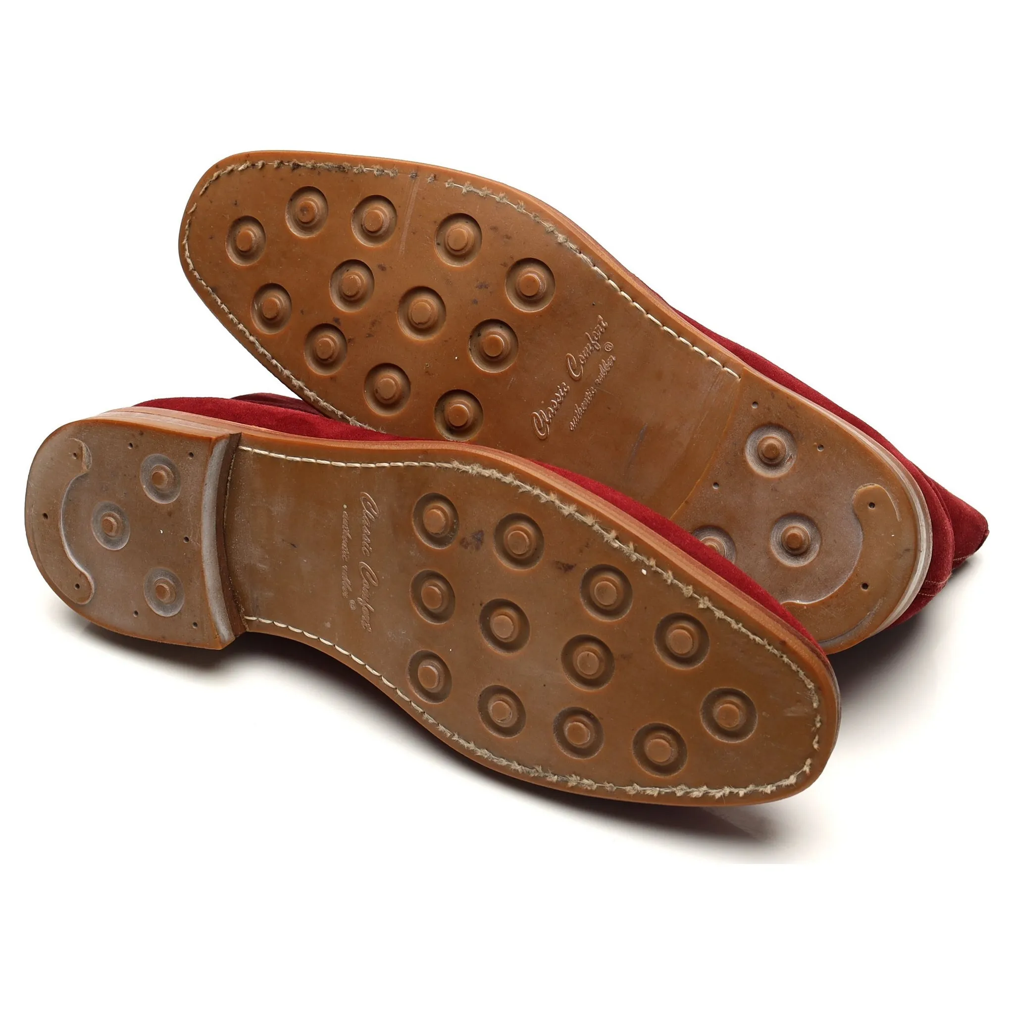 'Canterbury' Burgundy Suede Chukka Boots UK 10.5 F