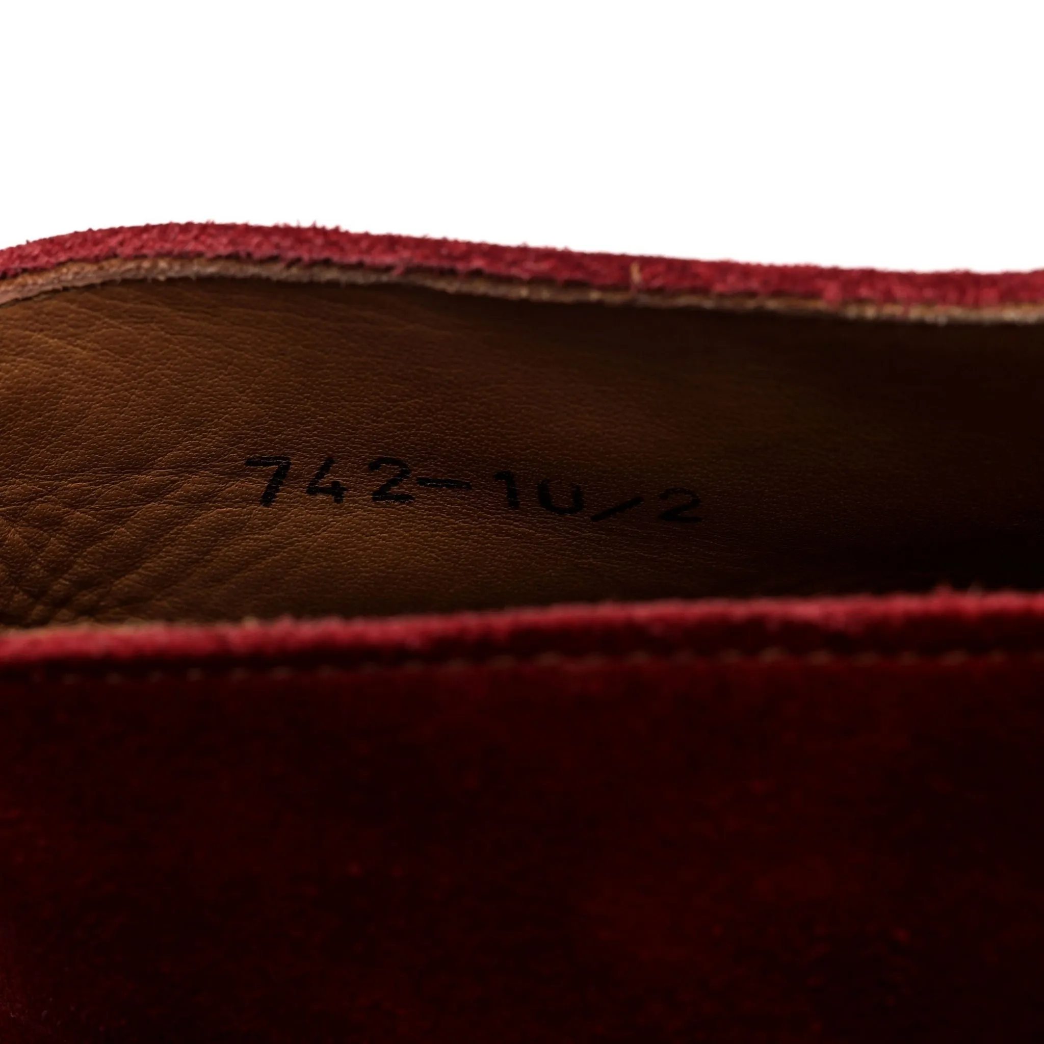 'Canterbury' Burgundy Suede Chukka Boots UK 10.5 F