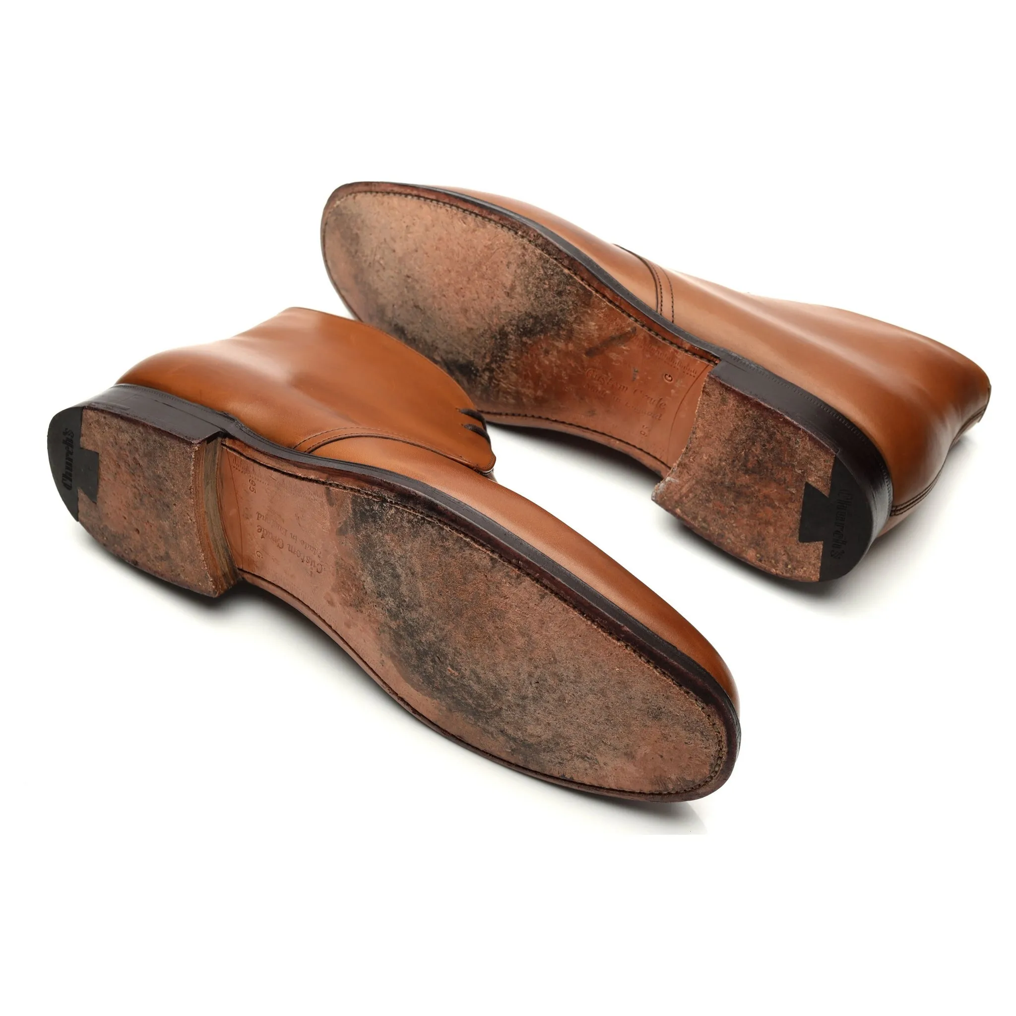 'Carlisle' Tan Brown Leather Chukka Boots UK 9.5 G