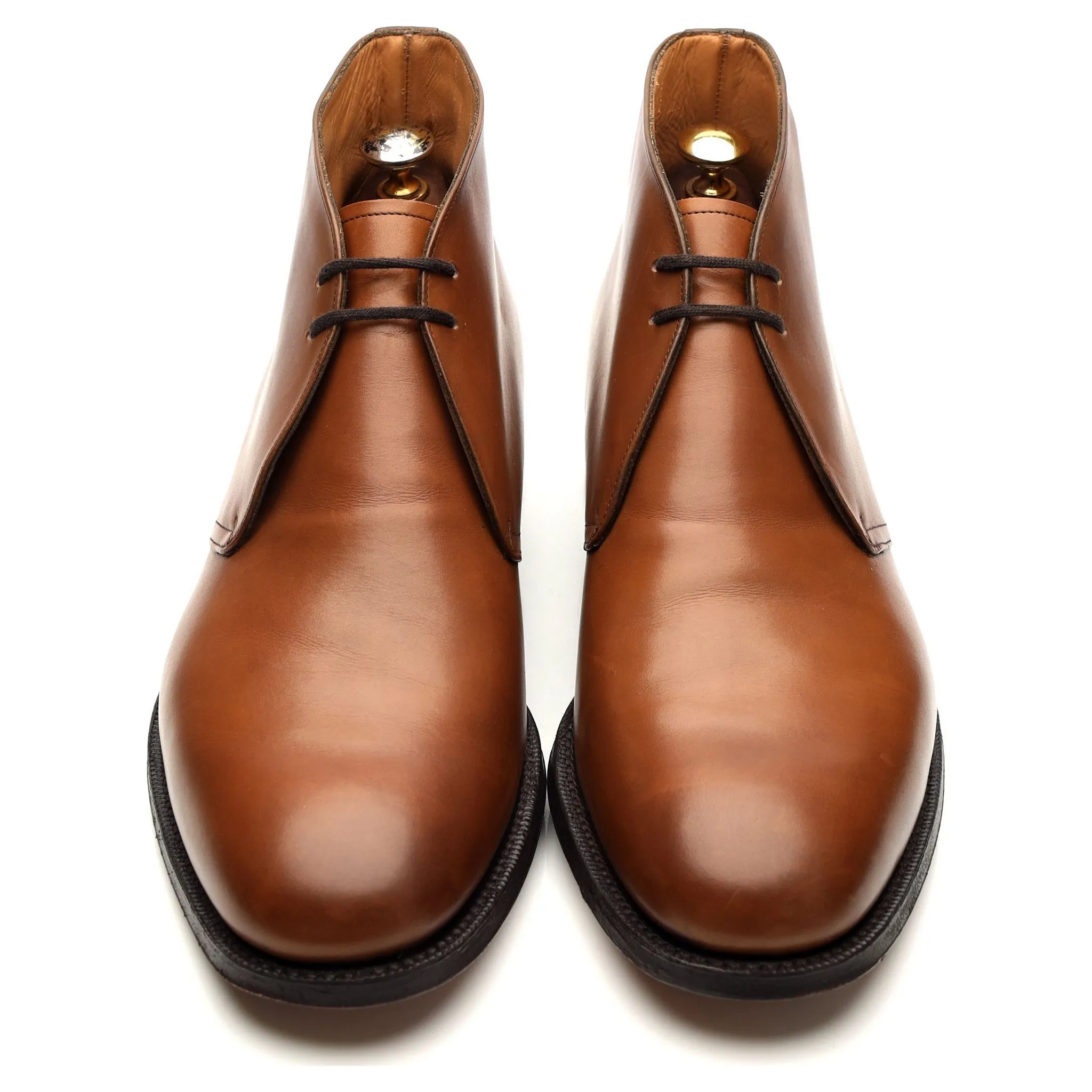 'Carlisle' Tan Brown Leather Chukka Boots UK 9.5 G