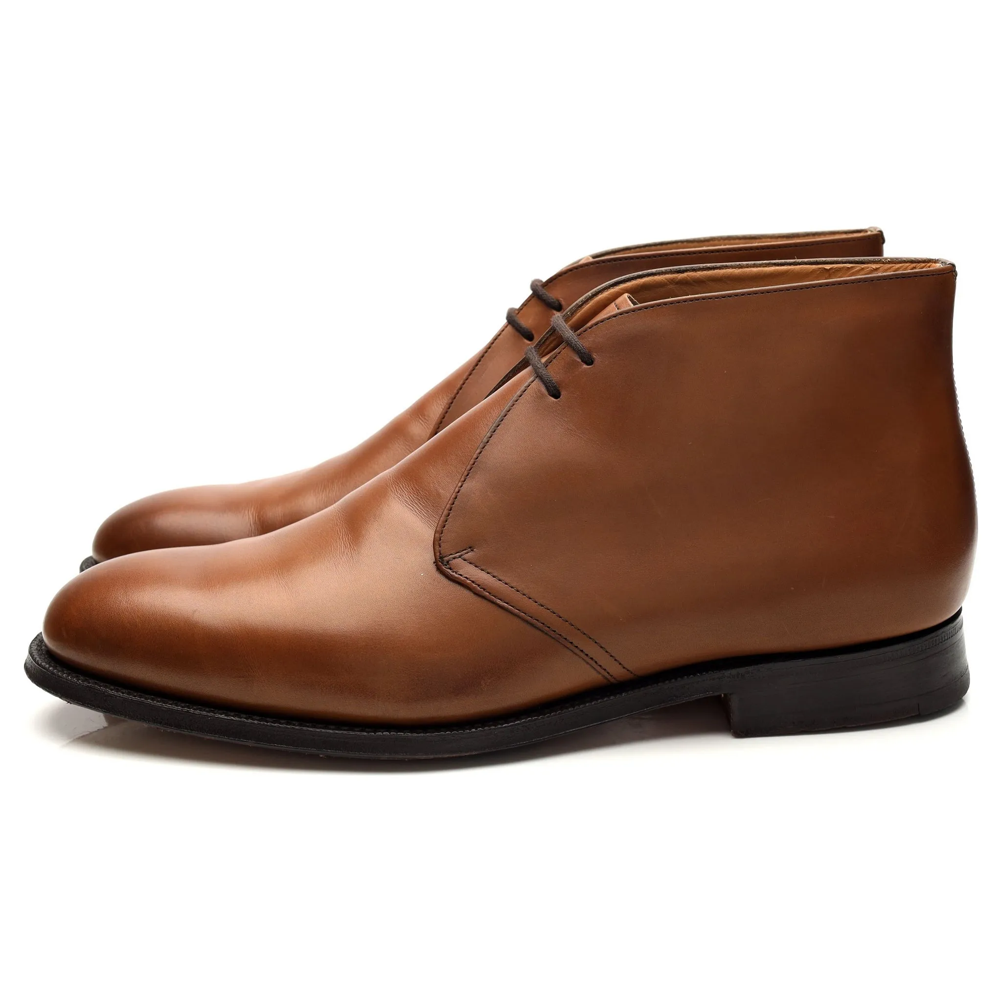 'Carlisle' Tan Brown Leather Chukka Boots UK 9.5 G