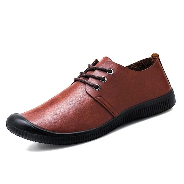 Casual Men Leather Dress Shoes Mens Brown Black Loafers Comfortable Leather Moccasins Driving Shoes Elevator Shoes For Men